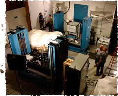 Image The dino-mummy fossil undergoes intense computer-aided tomography scanning at Boeing.