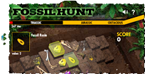 Image: Screen shot of Fossil Hunt game.